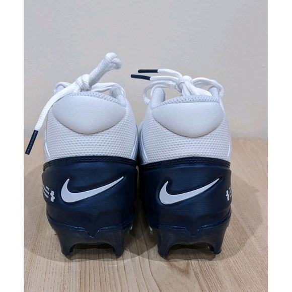 Mens Size 8.5 Nike Alpha Menace 4 Pro White Navy Blue Football Cleats FD7037-104
